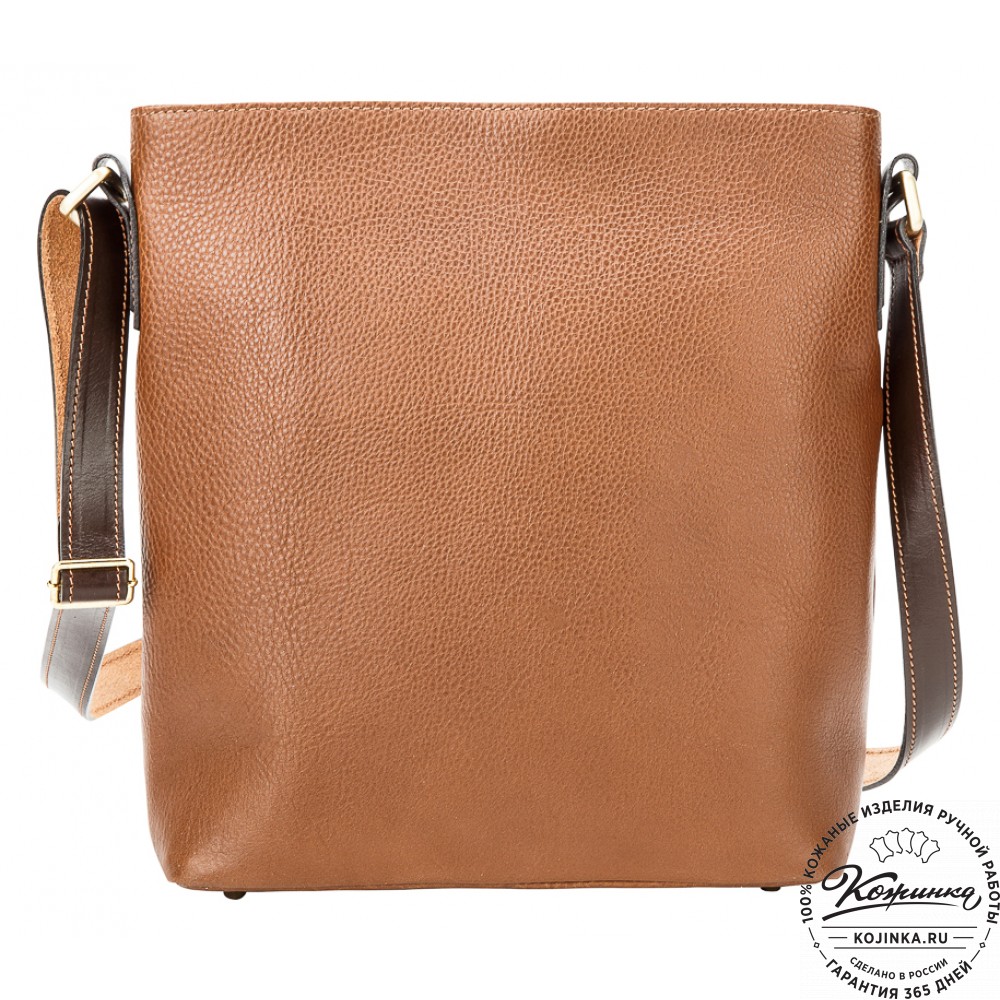 Женская кожаная сумка "Мальва" (светло-коричневая)
