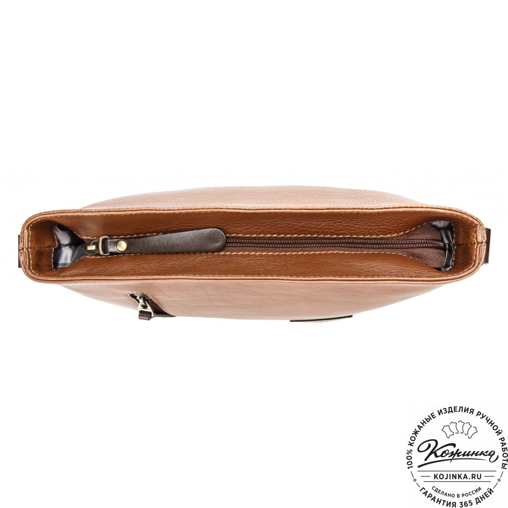 Женская кожаная сумка "Мальва" (светло-коричневая)