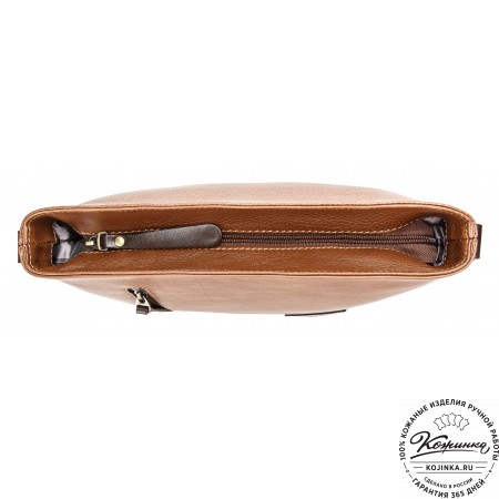 Женская кожаная сумка "Мальва" (светло-коричневая)