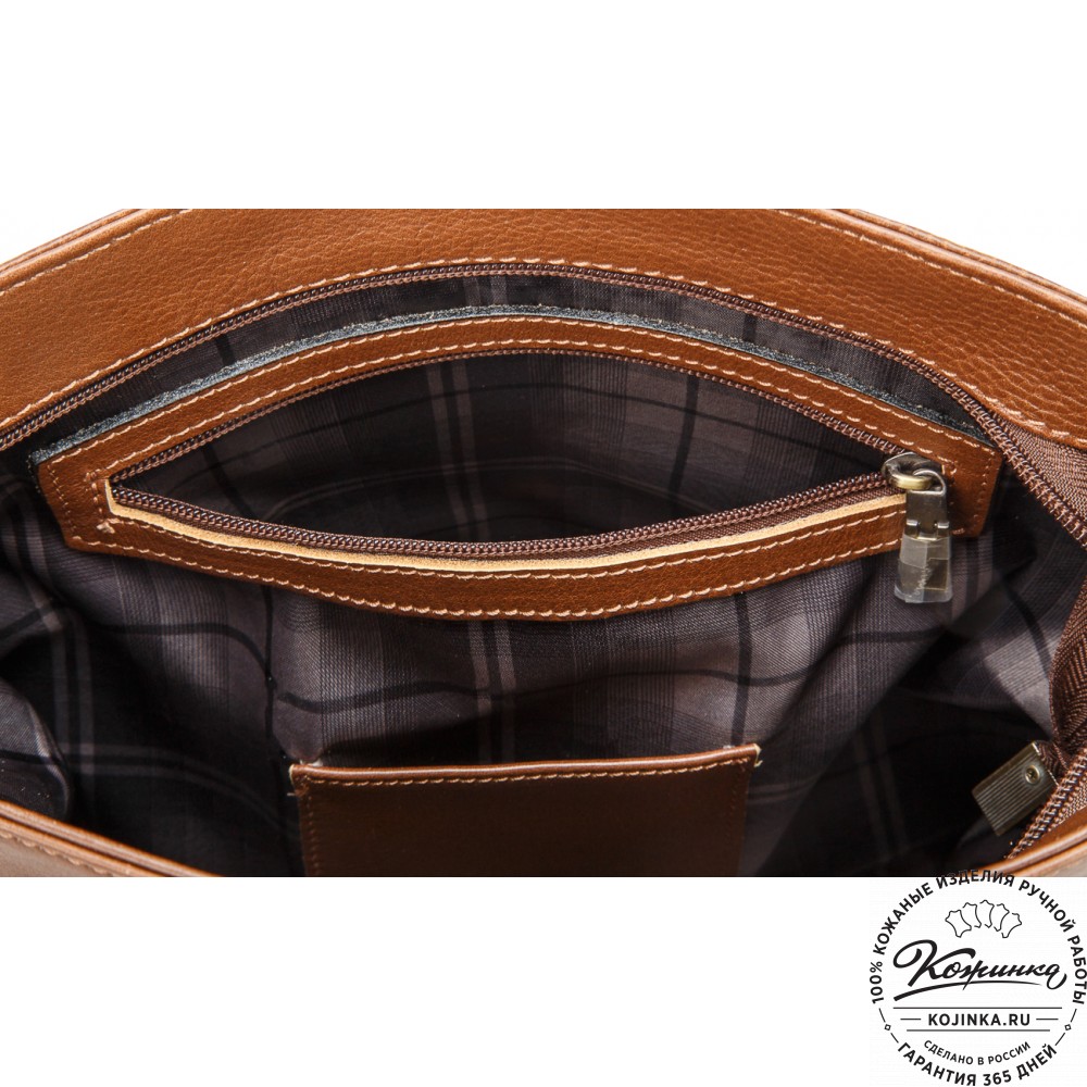 Женская кожаная сумка "Мальва" (светло-коричневая)