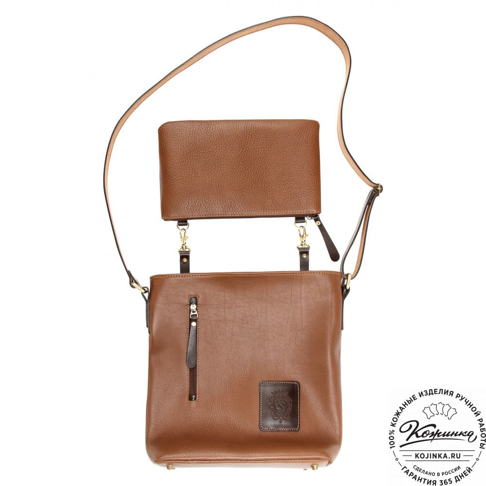 Женская кожаная сумка "Мальва" (светло-коричневая)