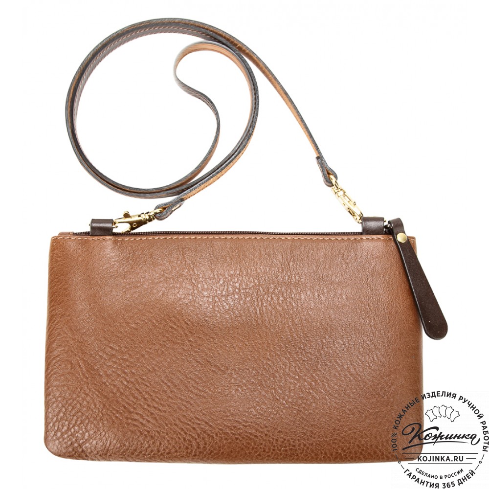 Женская кожаная сумка "Мальва" (светло-коричневая)