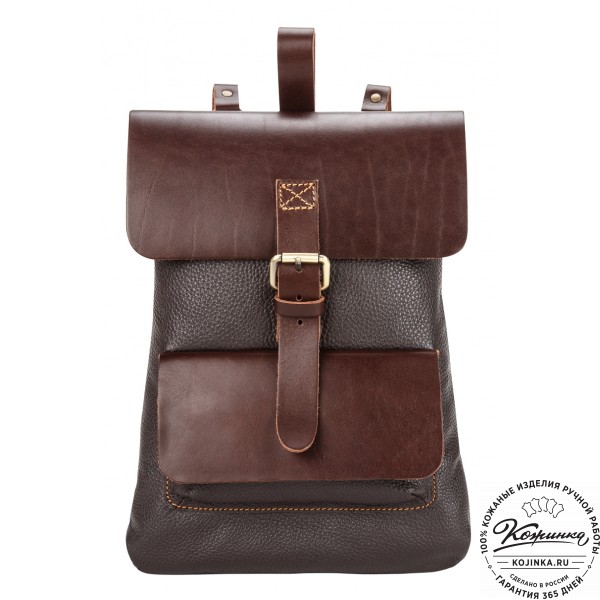 Кожаный рюкзак "Gray" (темно-коричневый). фото 1