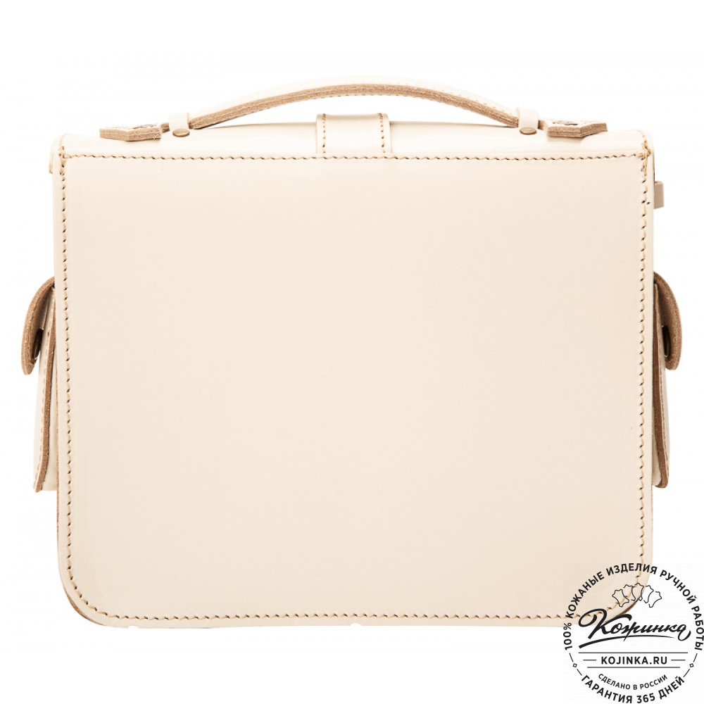 Кожаная  сумка "Виктория" (бежевая)