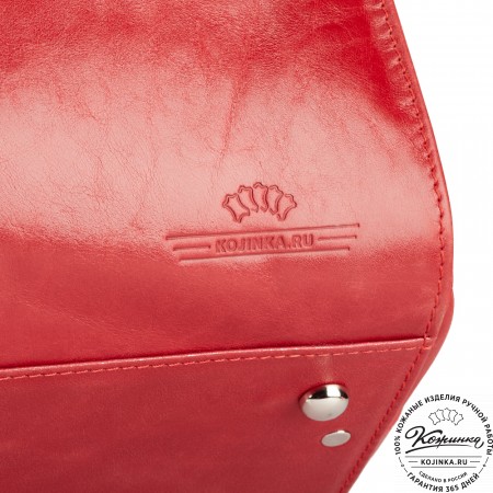Кожаный дорожный саквояж "Гарри" (красный)