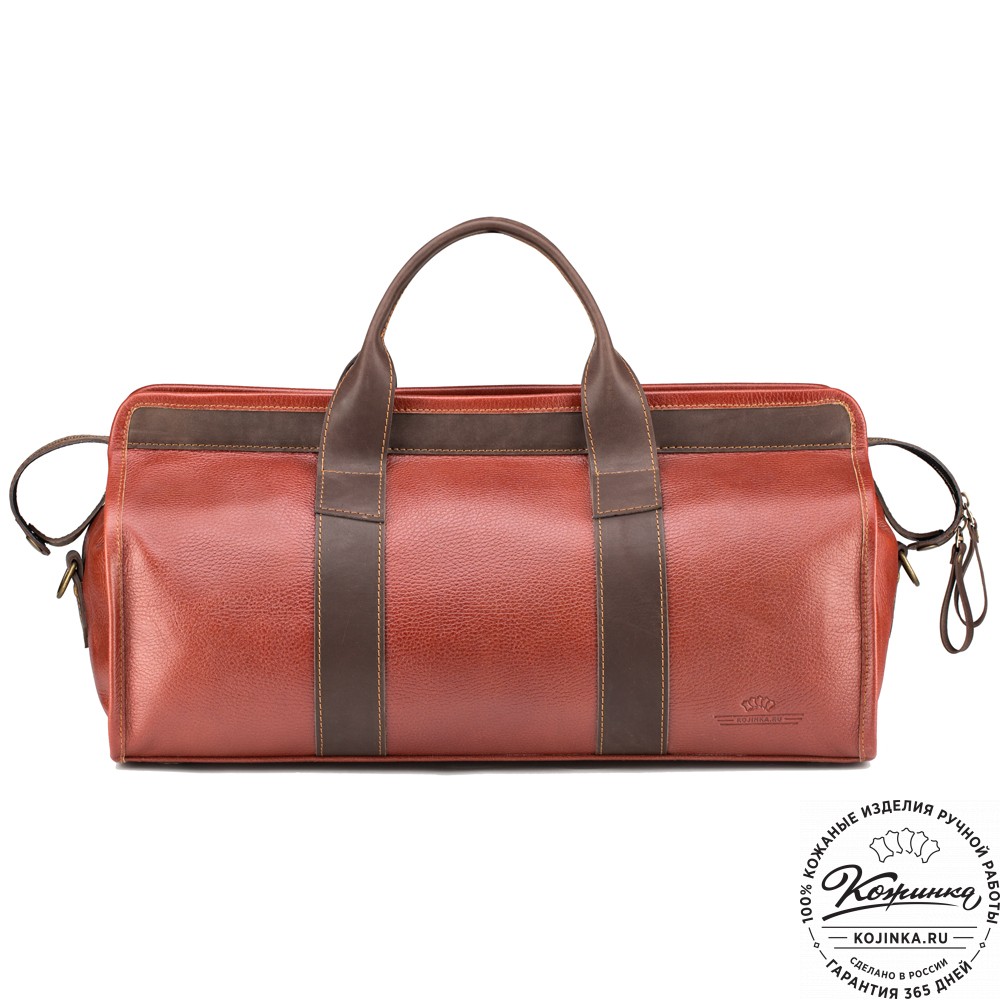 Кожаная дорожная сумка "Чарли" (рыжая)
