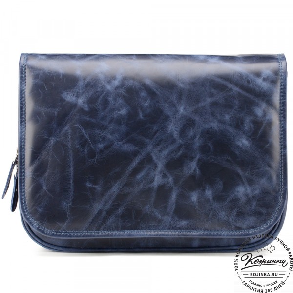 Кожаная сумка "Риана" (синий антик). фото 1