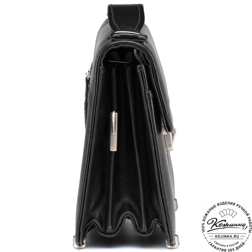 Кожаная барсетка "Вегас" (черная)
