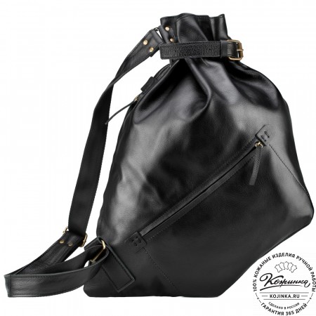Кожаный рюкзак "Селена" (чёрный)