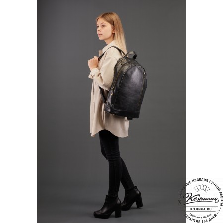 Кожаный рюкзак "Дрезден" (бордовый антик)