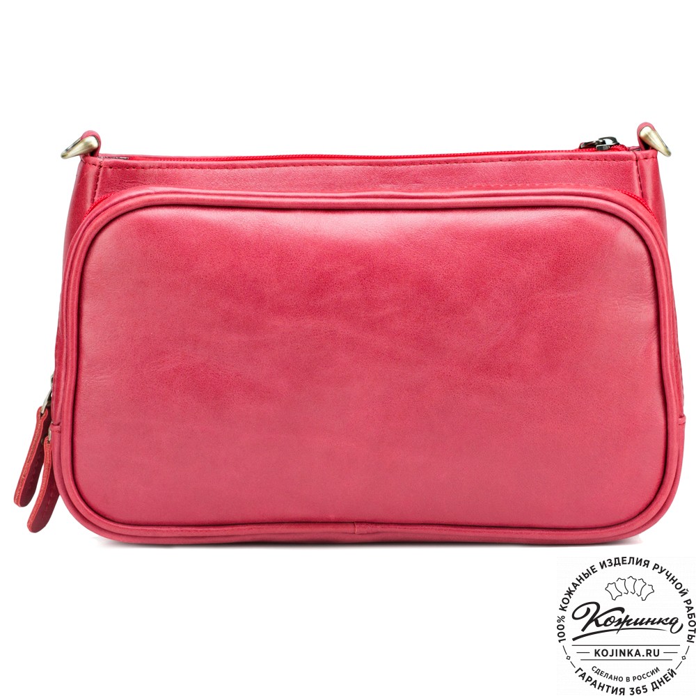 Женская кожаная сумка "Эмма" (красная)