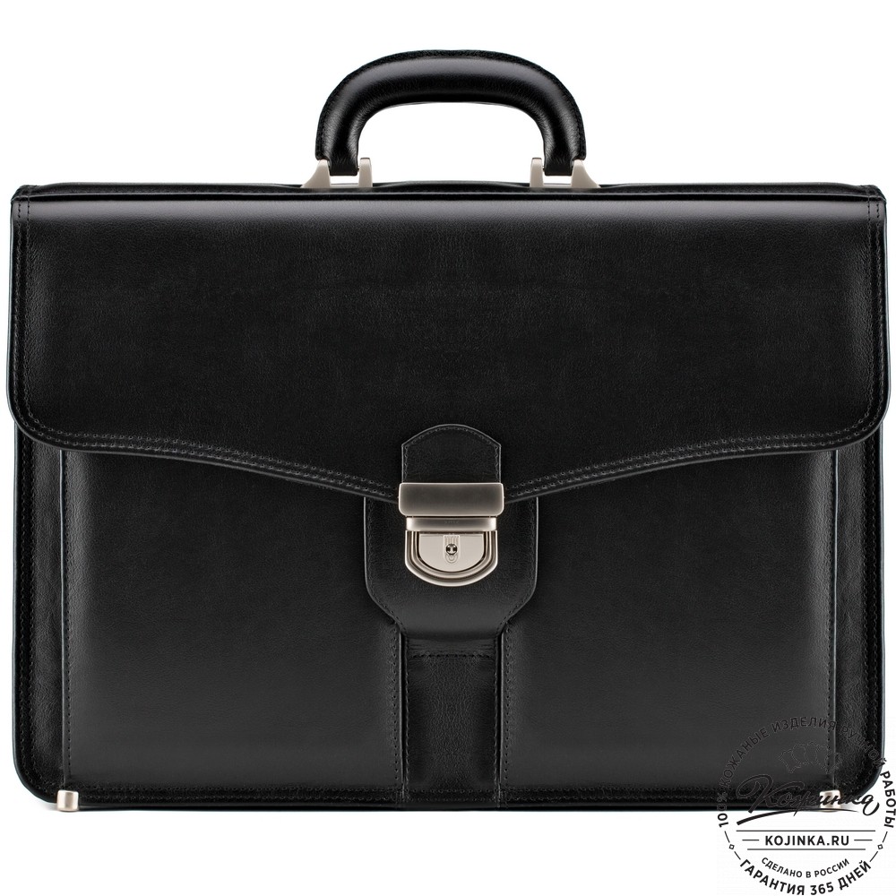 Кожаный портфель "Оскар" (черный)