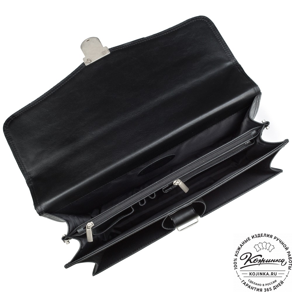 Кожаный портфель "Оскар" (черный)