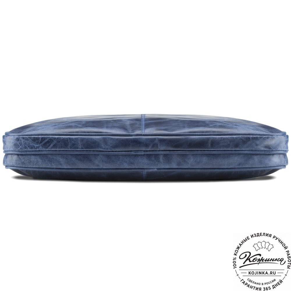 Кожаная деловая сумка "Кларк" (синий антик) 