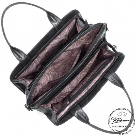 Женская кожаная сумка "Батерфляй" (чёрная)