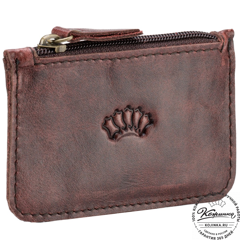 Кожаный картхолдер "Мурано" (коричневый антик)