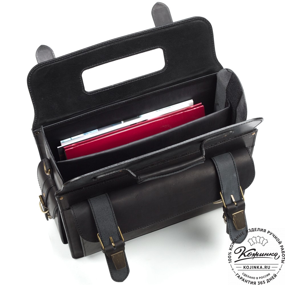 Кожаный портфель-кофр  "Универсал"  (чёрный)