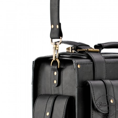 Кожаный портфель-кофр  "Универсал"  (чёрный)