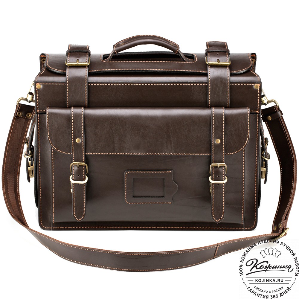 Кожаный портфель-кофр  "Универсал"  (тёмно-коричневый)