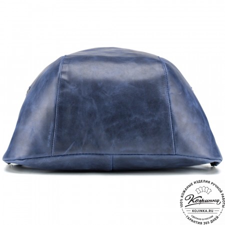 Кожаный рюкзак "Ургант" (синий антик)