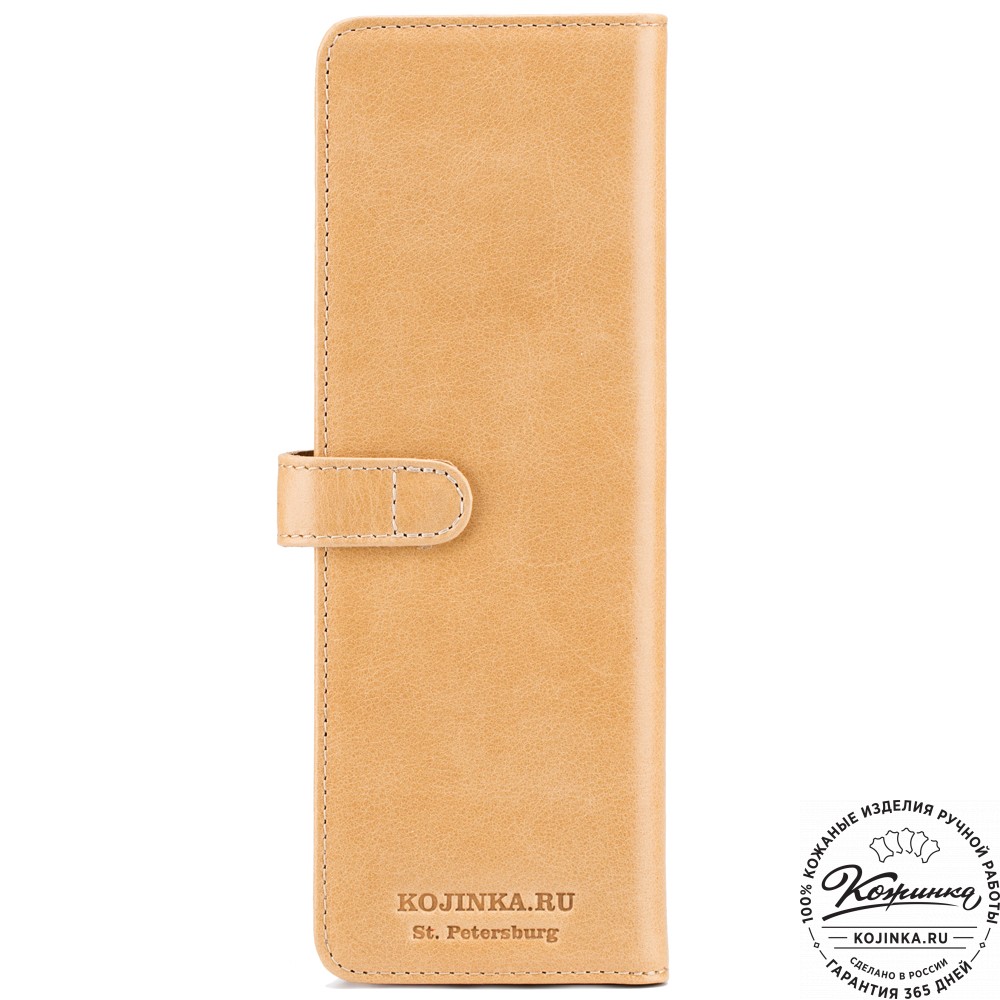 Кожаная визитница Токио (бежевая)