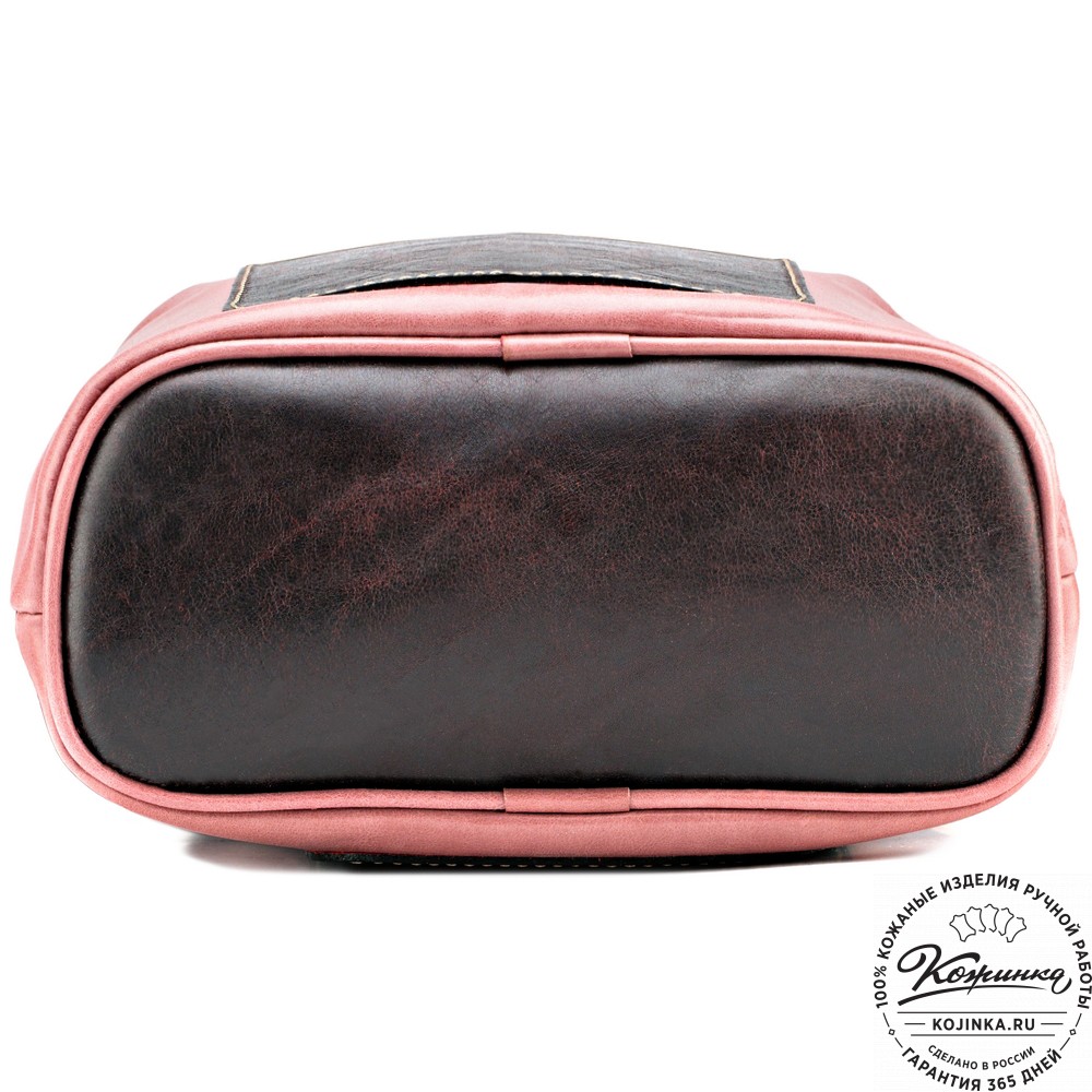 Женский кожаный рюкзак "Гейша" (розовый)