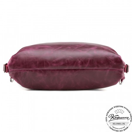 Женский кожаный рюкзак-сумка "Греция" (бордовый антик)