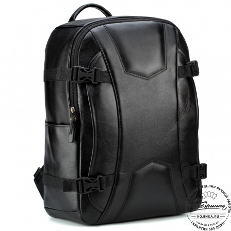 Кожаный рюкзак "Зевс" (чёрный)