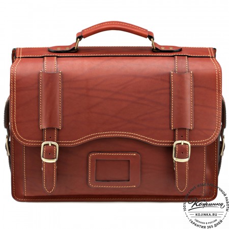 Кожаный портфель-кофр "Адъютант" (коричневый)