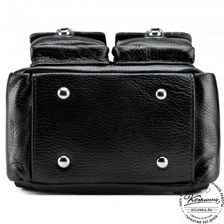 Женский кожаный рюкзак "Нэнси" (черный)