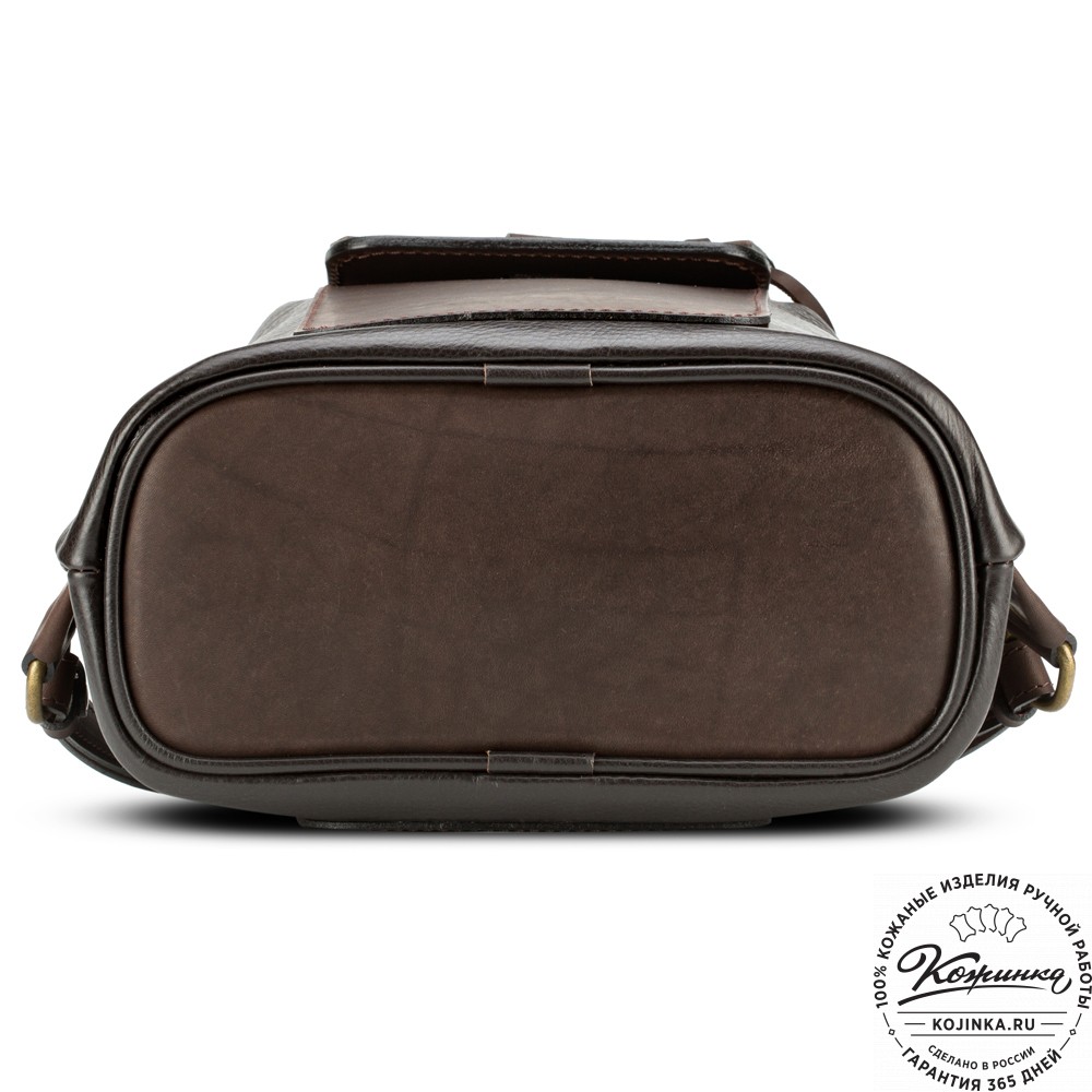 Женский кожаный рюкзак "Гейша" (тёмно-коричневый)