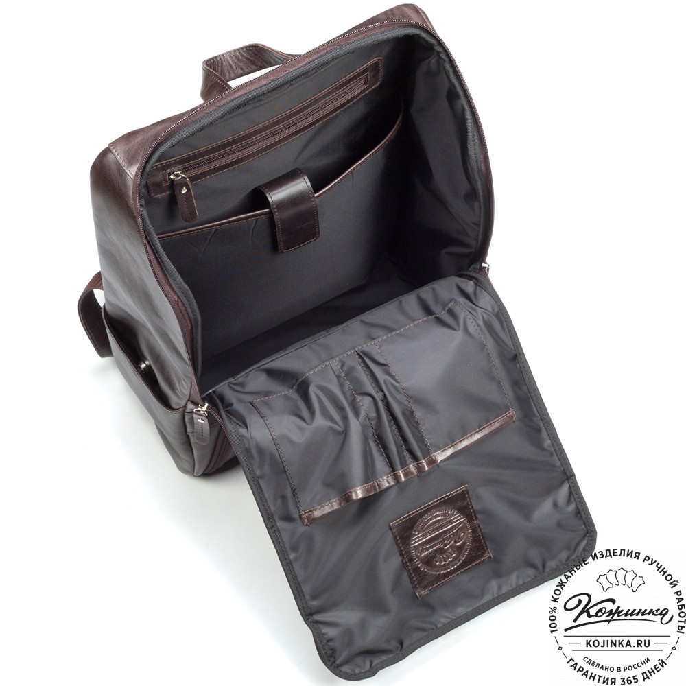 Кожаный рюкзак "Вена" (тёмно-коричневый антик)