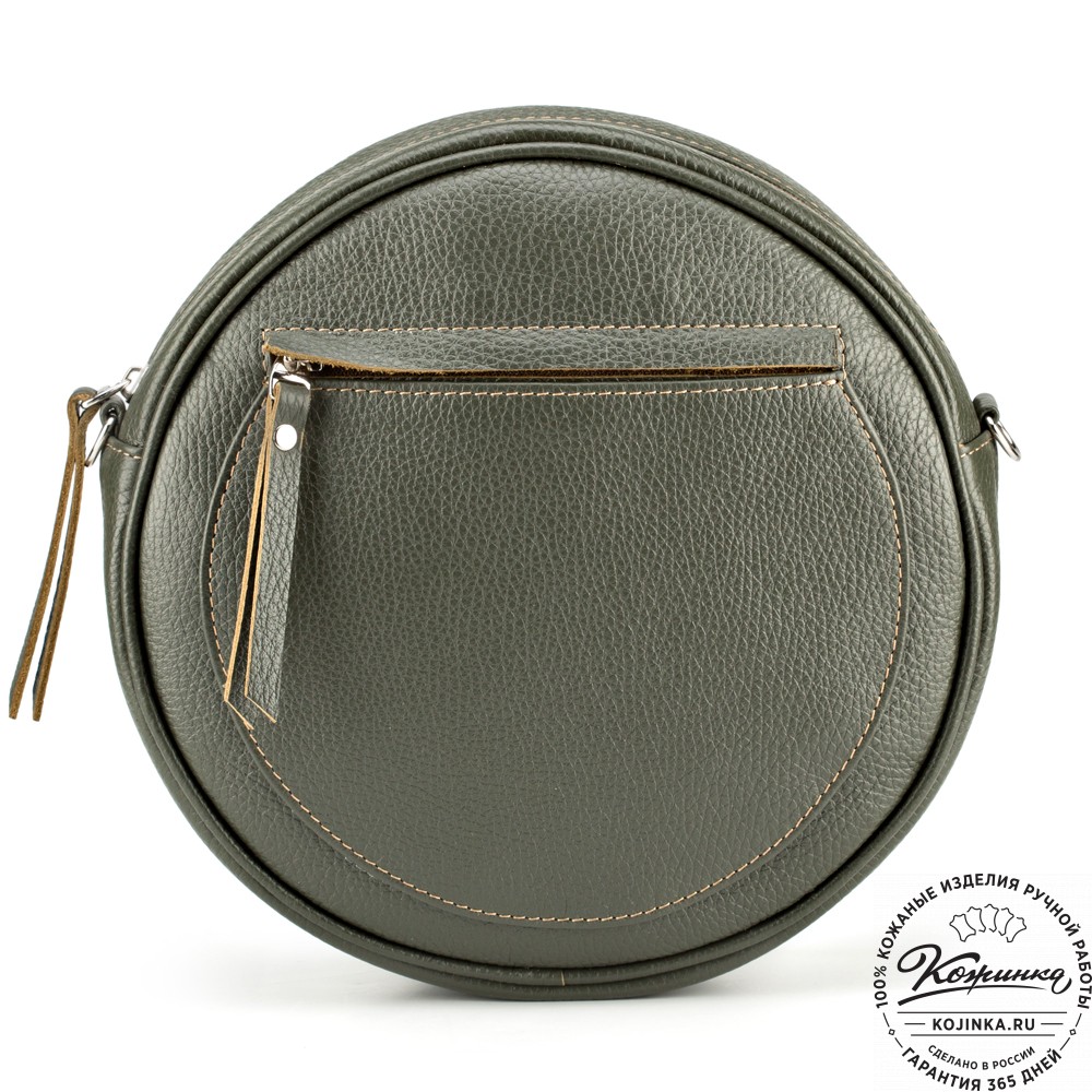 Женская кожаная сумка "Дарья" (оливковая)