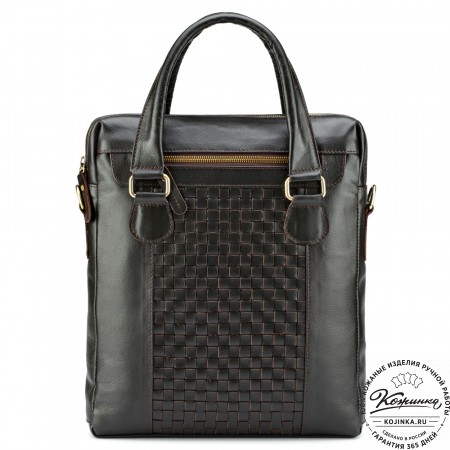 Кожаная сумка "Крюгер" (коричневая)