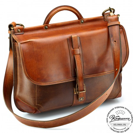 Кожаный портфель "Крокер" (коричневый)