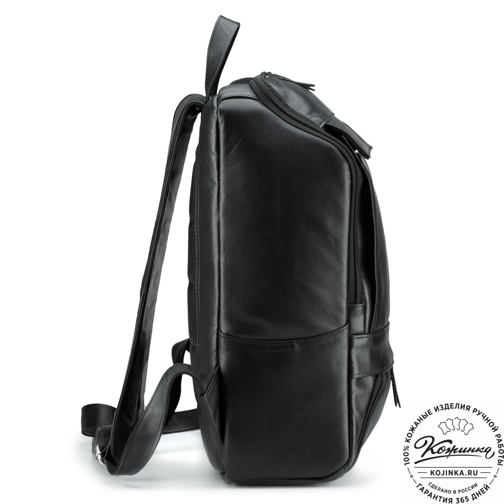 Кожаный рюкзак "Вена" (чёрный)