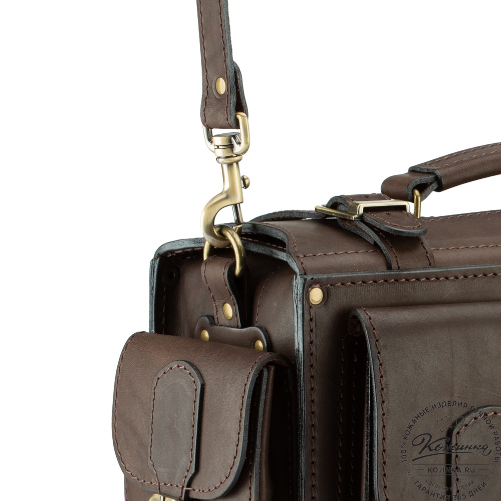 Кожаный портфель "Бойскаут" (тёмно-коричневый)
