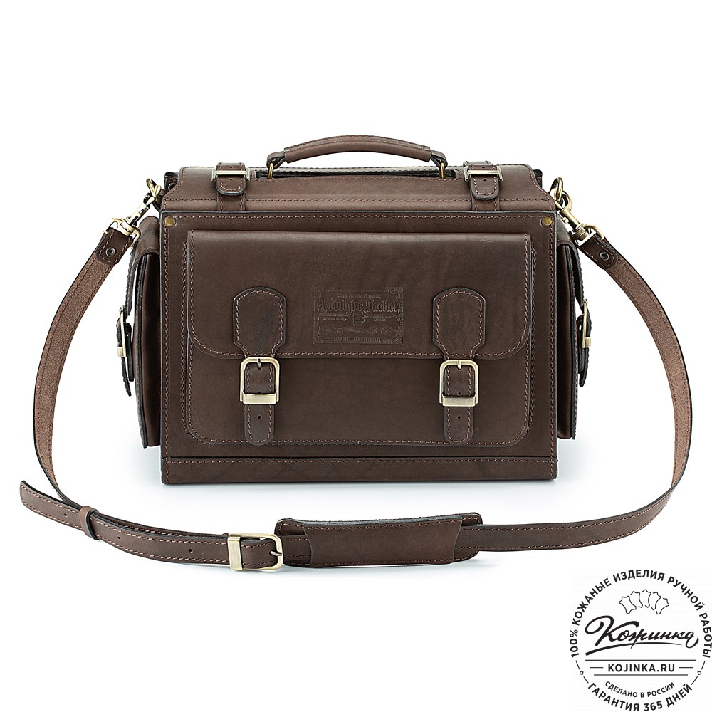Кожаный портфель "Бойскаут" (тёмно-коричневый)