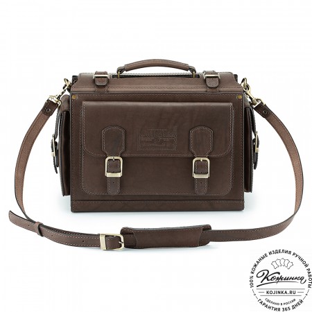 Кожаный портфель "Бойскаут" (тёмно-коричневый)