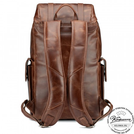 Кожаный рюкзак "Ганнибал" (коричневый воск)