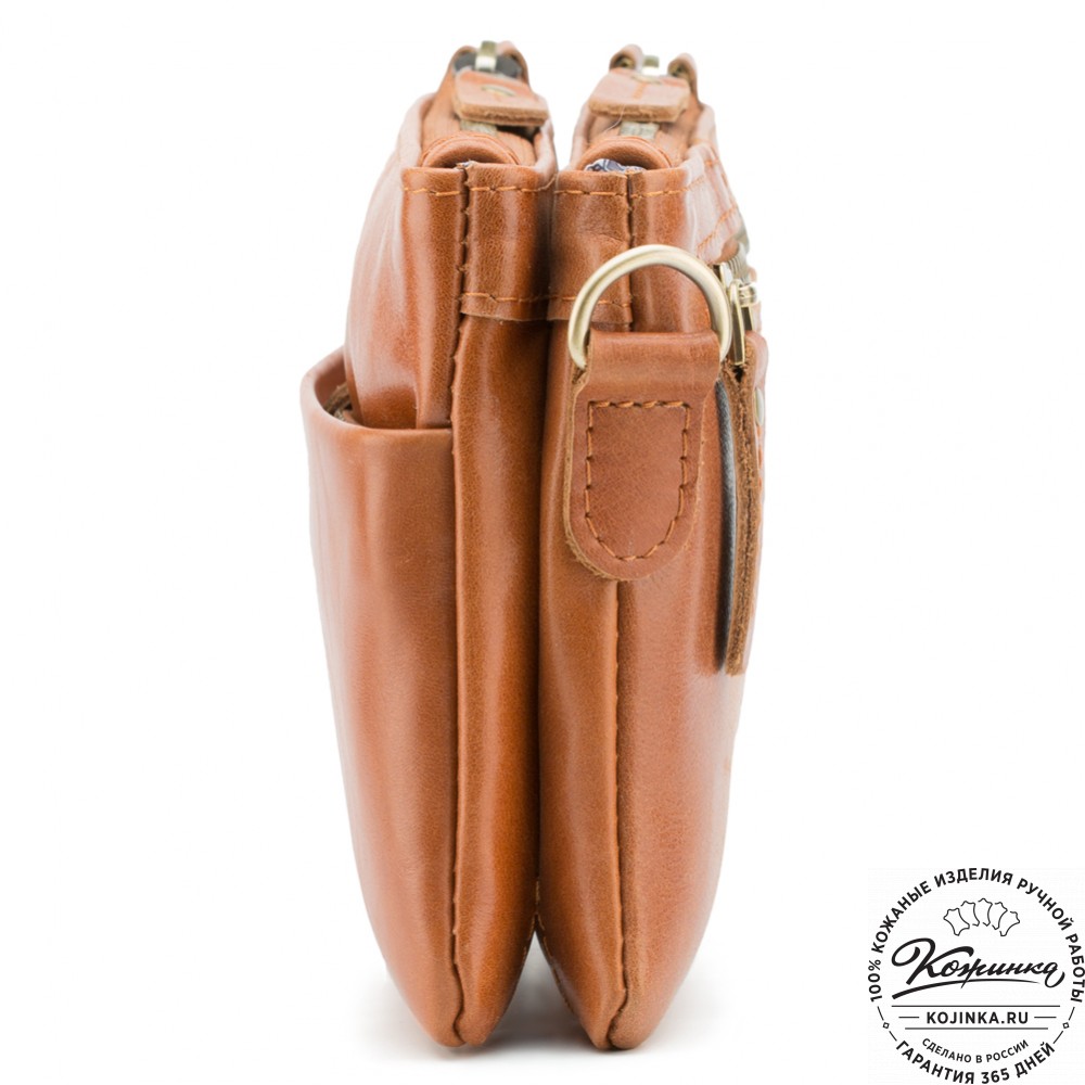 Женская кожаная сумка "Хельга" (рыжая)