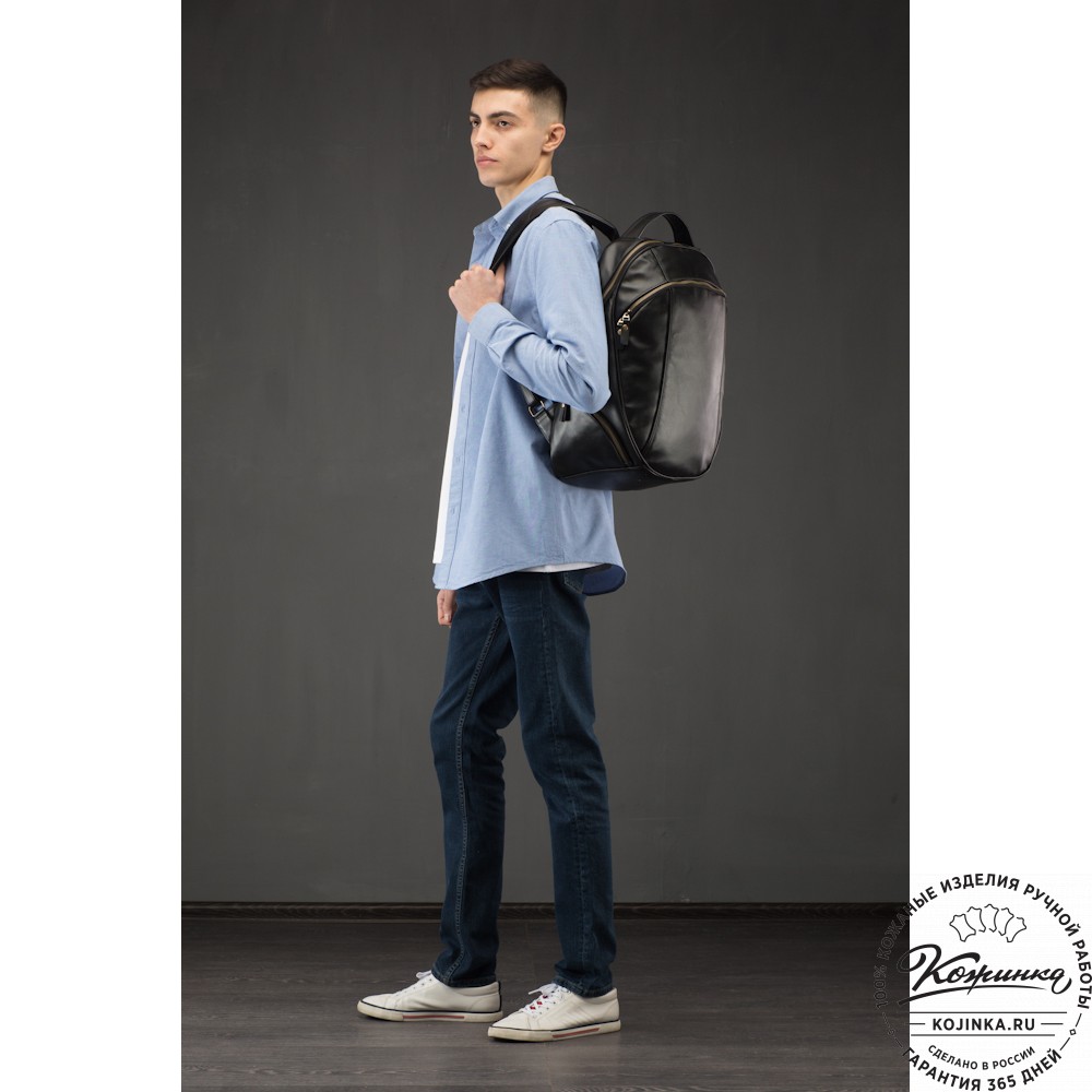 Кожаный рюкзак "Ланселот" (песочный крейзи)