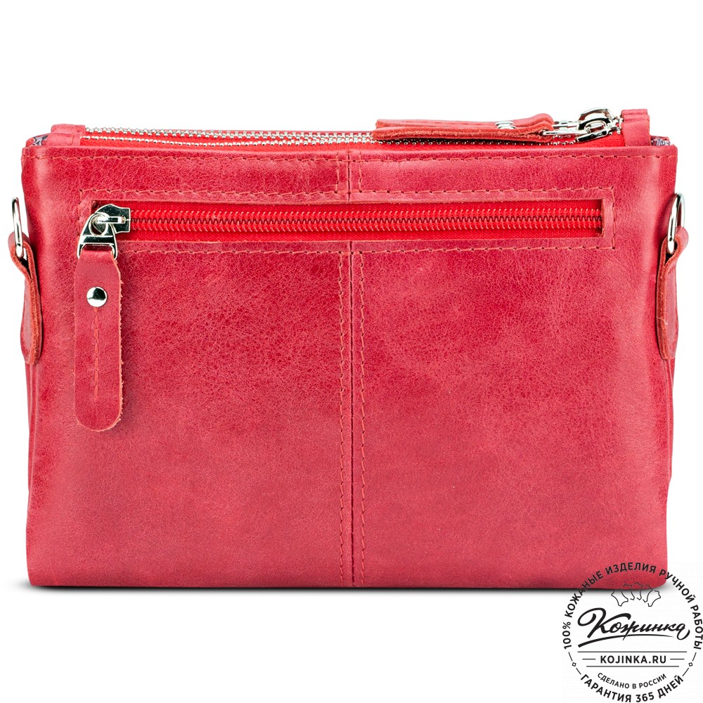 Женская кожаная сумка "Хельга" (красная)