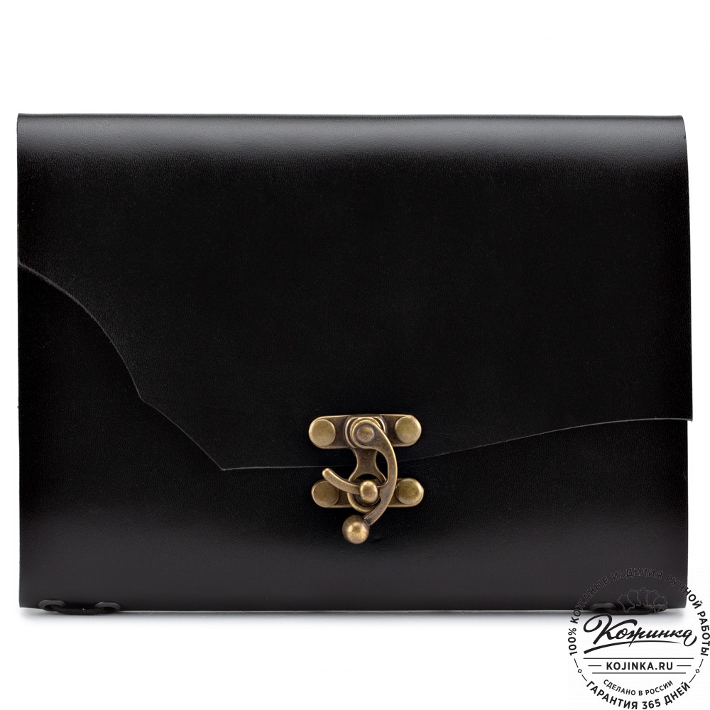 Кожаный ежедневник  "Квентин" (чёрный)