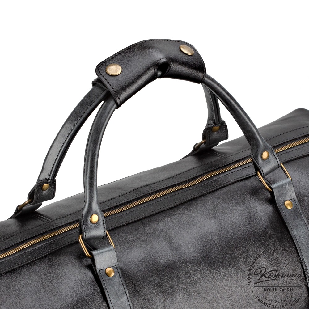 Кожаная дорожная сумка "Магнум" (чёрная)