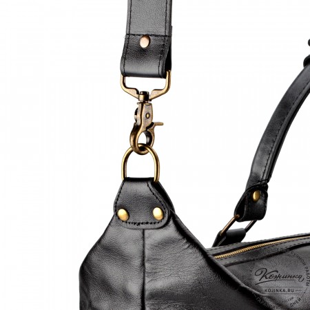 Кожаная дорожная сумка "Магнум" (чёрная)
