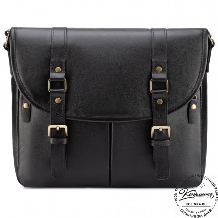 Кожаная сумка "Командор" (чёрная)