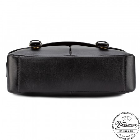 Кожаная сумка "Командор" (чёрная)