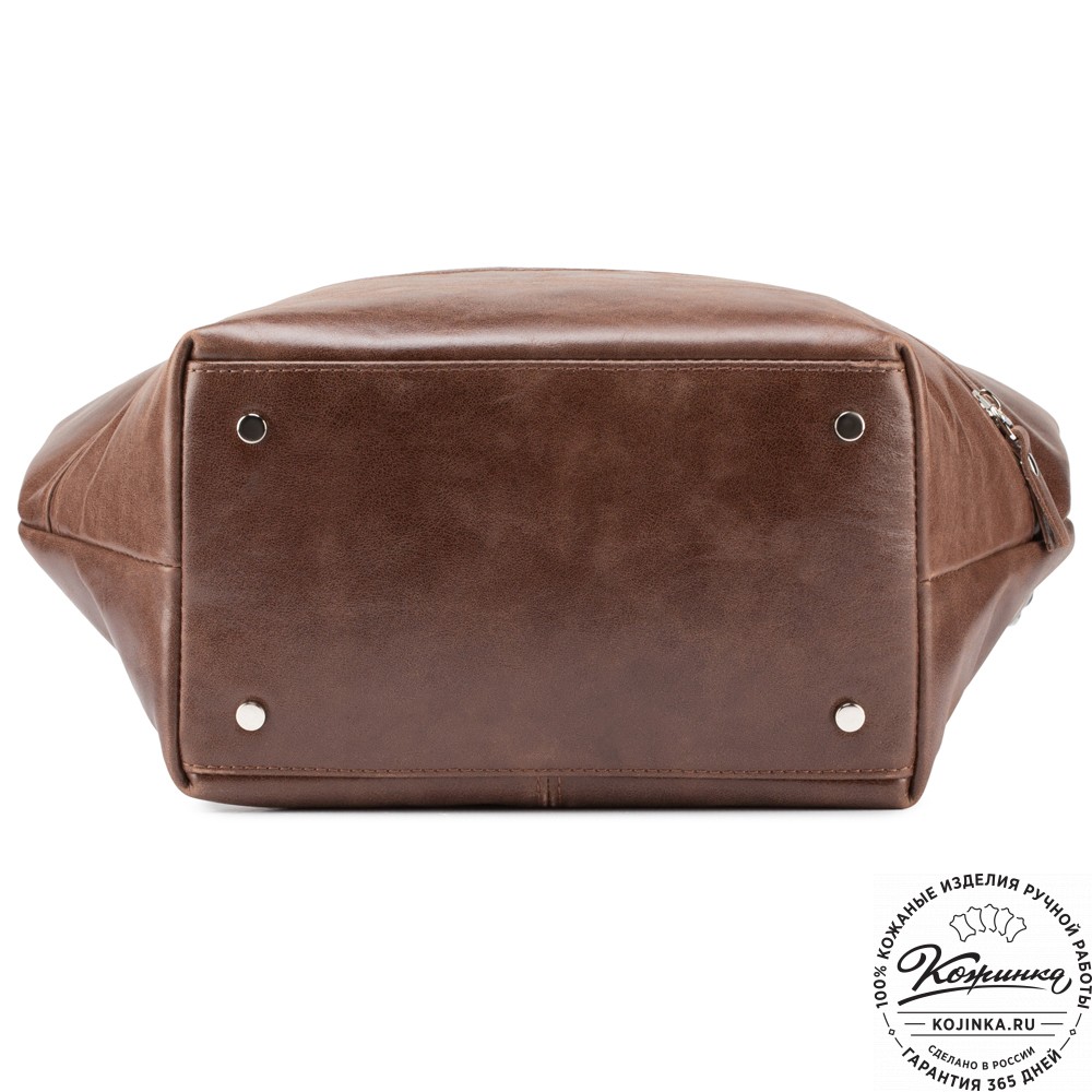 Женская кожаная сумка "Бэлла" (коричневая)