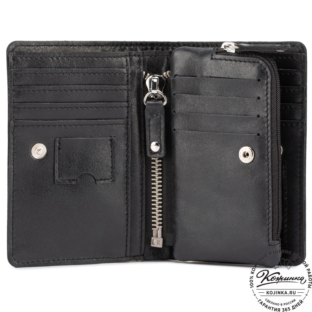 Кожаное портмоне "Япония" (чёрное)